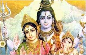 Parvati, Shiva And Ganesha